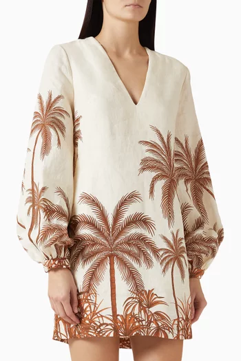 Y el Mar Printed Mini Dress