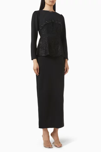 Embellished Peplum Dress