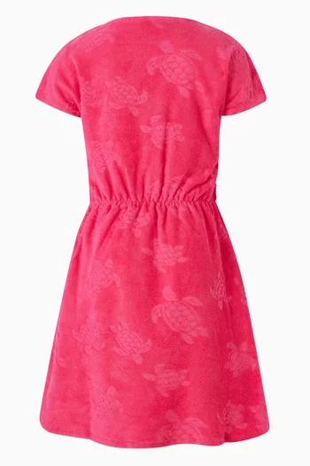 Turtle-jacquard Dress in Cotton-terry