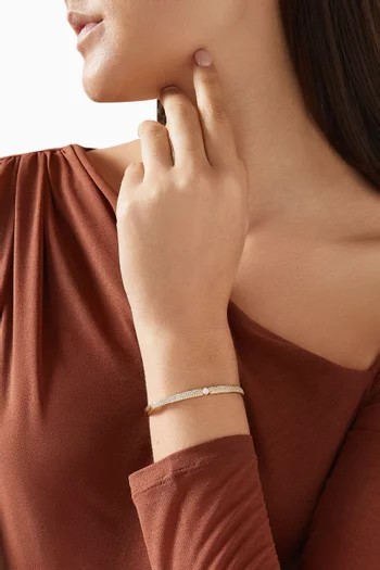 Zeus Diamond Bangle in 18kt Gold