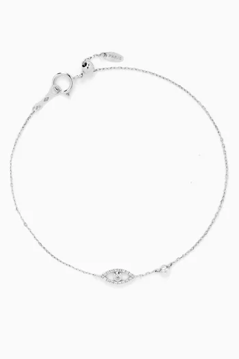 Eye Diamond Bracelet in 18kt White Gold