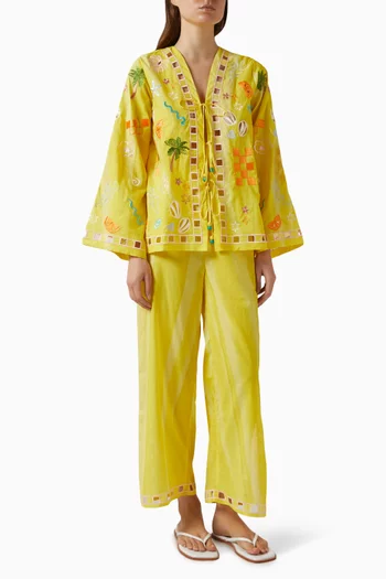 طقم بلوزة وبنطال بوبي