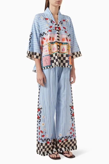 طقم إدين بتصميم متناسق مزين بنقشة