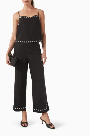 Piha Cropped Pants in Linen Blend