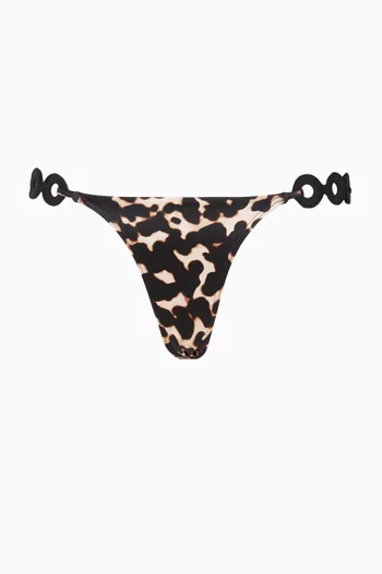 Sisley Tortoise-print Bikini Briefs