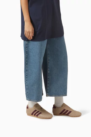 Taekwondo Sneakers in Croc-embossed Leather