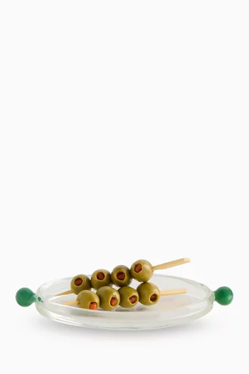 Olive Plate in Glass