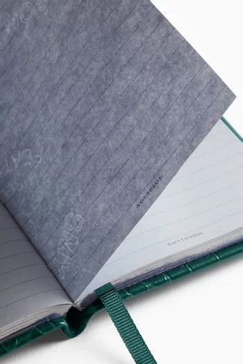 Pocket Notebook in Mara Croc-embossed Leather