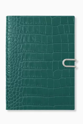 Soho Notebook in Mara Croc-embossed Leather