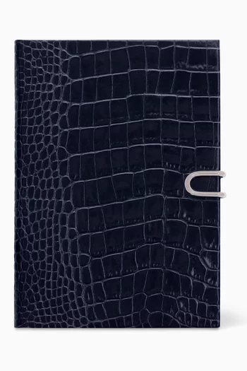 Soho Notebook in Mara Croc-embossed Leather