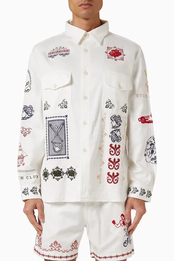 Ethan Tissu Shirt in Cotton-blend