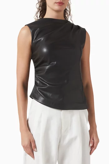 Twist Top in Vegan Leather