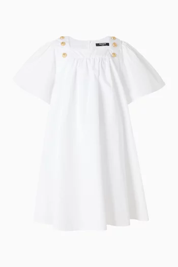 فستان بأزرار زينة