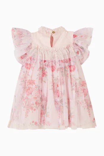 Glittery Floral Tulle Dress