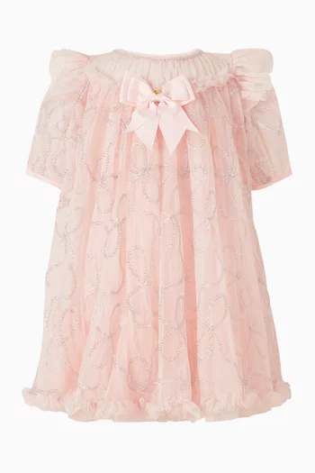 Isabella 3D Chain Dress in Tulle