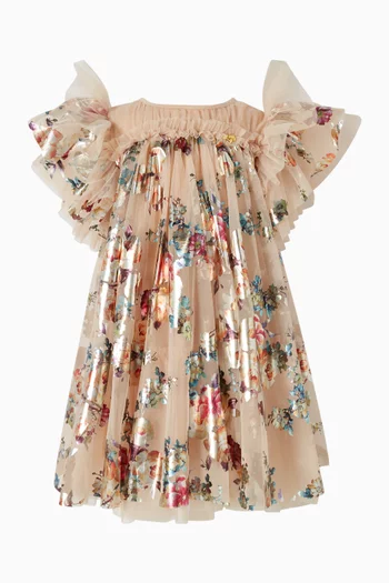 Marlowe Foil Floral Print Dress