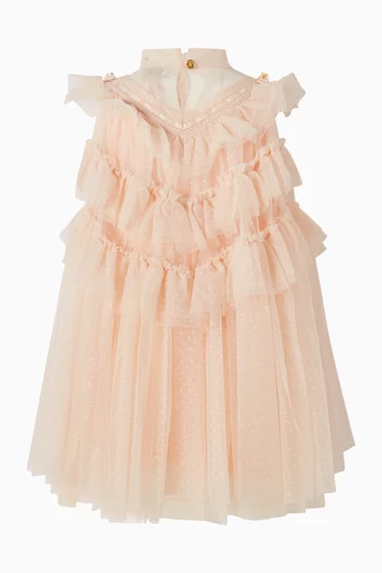 Morena Ribbon Ruffle Dress in Tulle