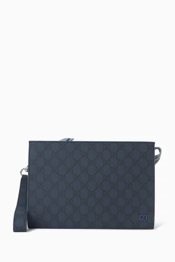 حقيبة صغيرة قنب سوبريم بنقشة شعار حرفي GG‏