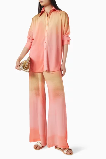 قميص لولو بأكمام طويلة شيفون