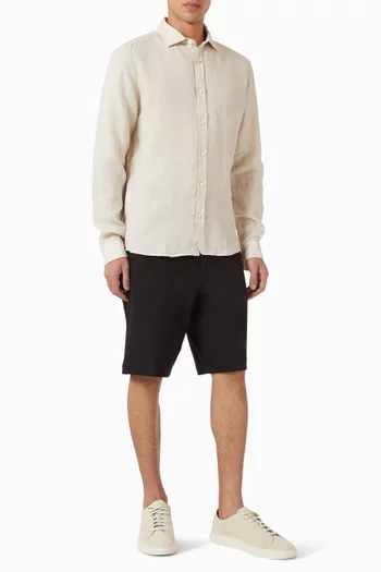 قميص ليام بأزرار كتان