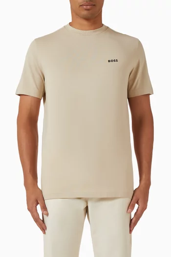 Contrast Logo T-shirt in Stretch Cotton