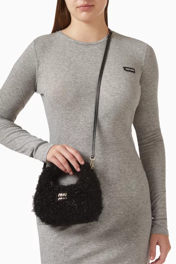 Mini Wander Hobo Bag in Lurex-knit