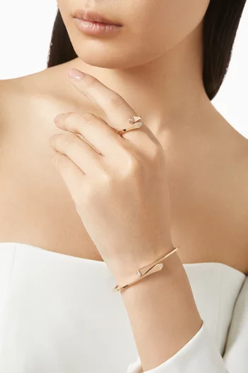 Cleo Diamond Slim Slip-on Ring in 18kt Rose Gold