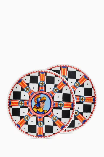 Cavaliere Fruit Plates in Porcelain, Set of 2