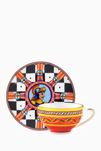 Carretto Cavaliere Espresso Coffee Cup & Saucer Set