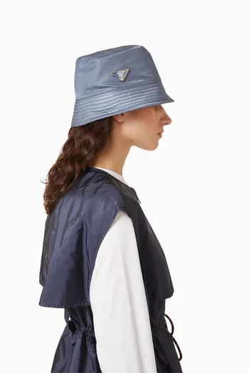 Triangle Logo Bucket Hat in Re-Nylon