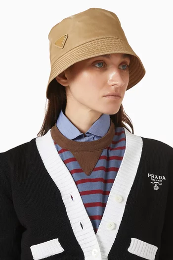 Triangle Logo Bucket Hat in Re-Nylon