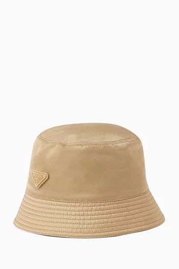 Triangle Logo Bucket Hat in Re-Nylon