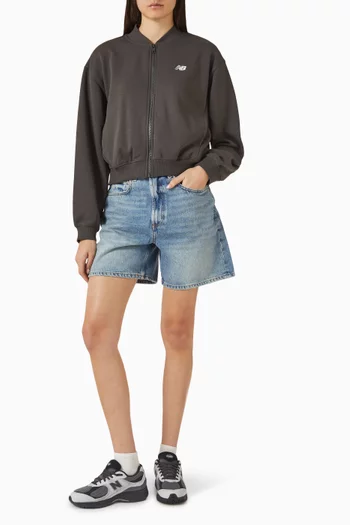 Logo Bomber Jacket in French-terry