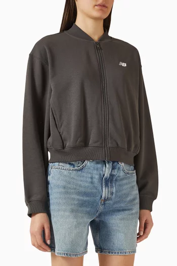 Logo Bomber Jacket in French-terry