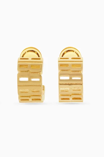 Nano Hoop Earrings in Recycled Brass