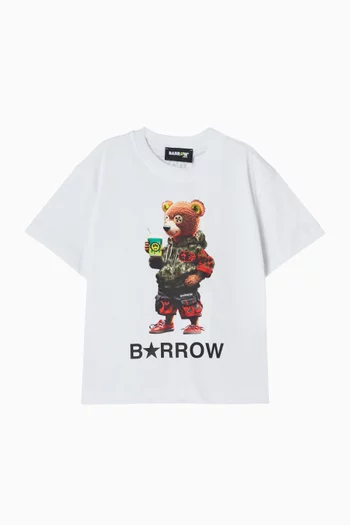 Teddy-print T-shirt in Cotton