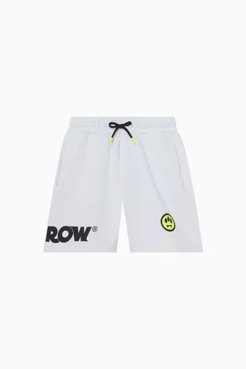 شورت رياضي بطبعة شعار الماركة قطن