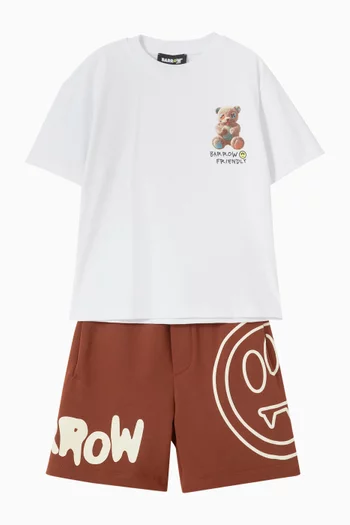 Logo Graphic Print Sweatshorts in Cotton