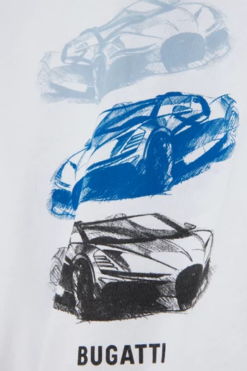 تي شيرت بطبعة قطن