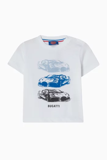 تي شيرت بطبعة قطن