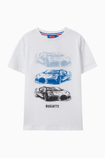 Car-print T-shirt in Cotton