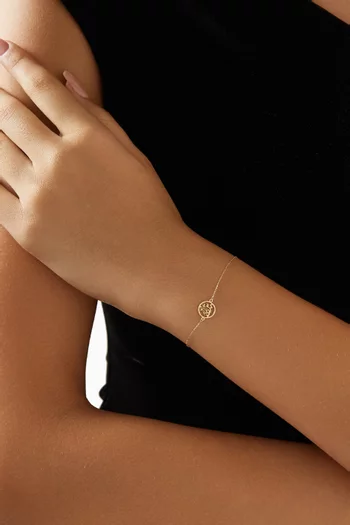 Mashallah Charm Bracelet in 18kt Yellow Gold