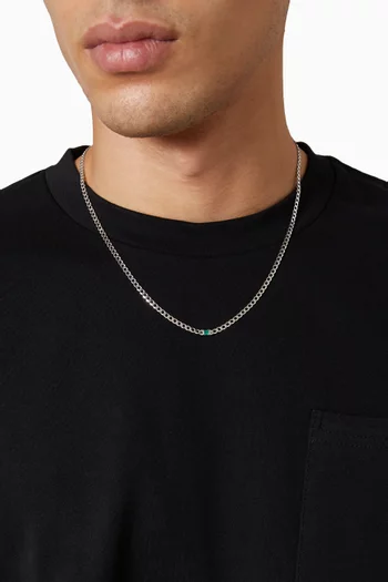 قلادة لايرا بسلسلة وحجر العقيق فضة إسترلينية