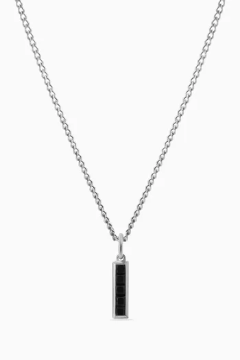 Totem Onyx Necklace in Sterling Silver