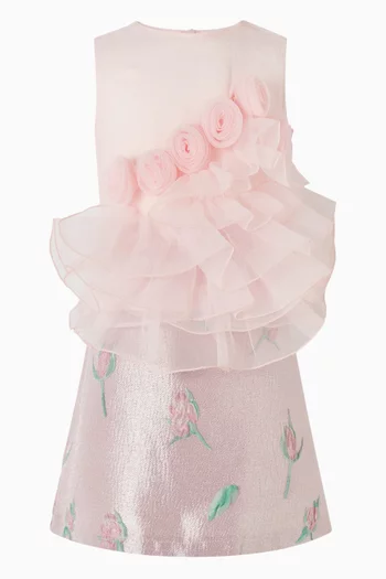 بلوزة بزهور بارزة