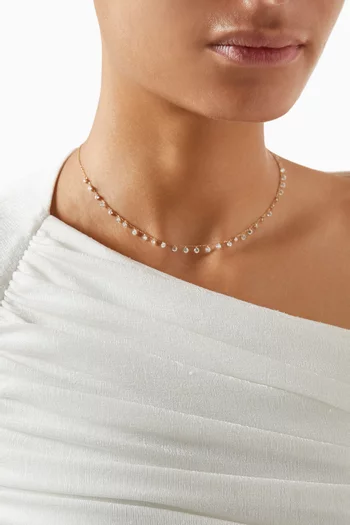 قلادة داناي مزينة بالماس ذهب عيار 18‏