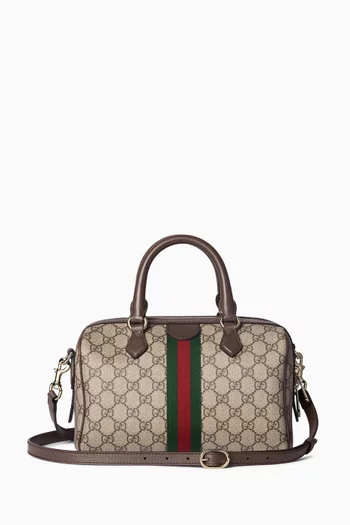 Medium Ophelia GG Boston Bag in Monogram Canvas