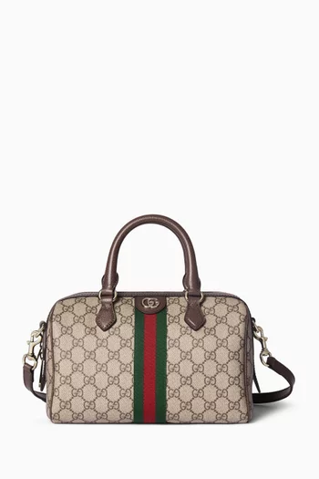 Medium Ophelia GG Boston Bag in Monogram Canvas