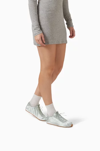 Plume Sneakers in Satin