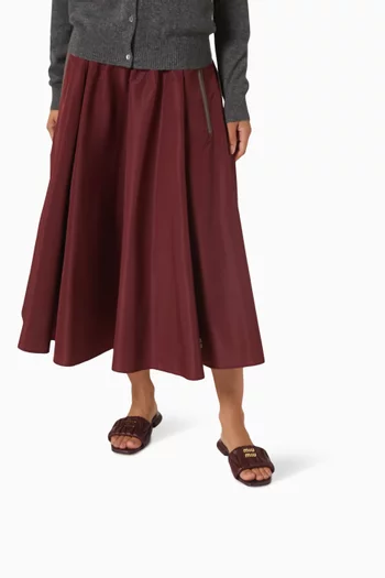 Slide Sandals in Matelassé Nappa